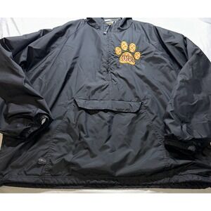 Charles River Apparel Windbreaker Women 2X Black Cubs Paw Print Anorak Jacket